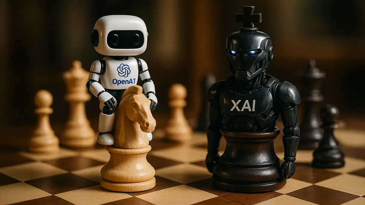 Ein Schachbrett mit OpenAI und xAI